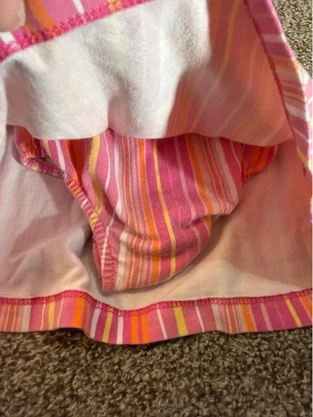 Vintage The Children’s Place Girls 4T Pink Multicolor Striped Skirt - Picture 5 of 5